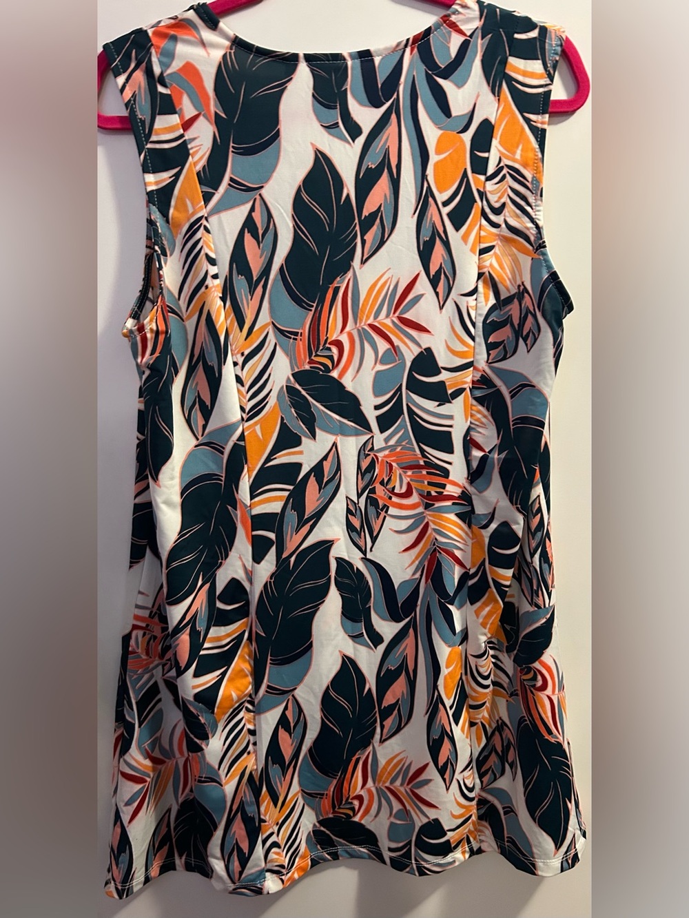Tropical floral sleeveless mini dress - Picture 2 of 5